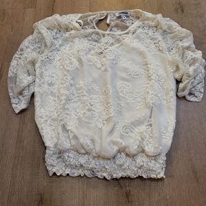 Expreas Y2k Lace Blouse Size Medium